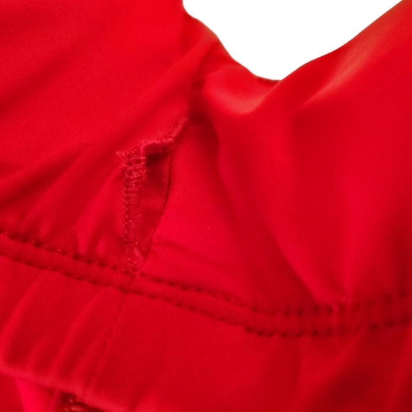 Revly Sport Jessie Hybrid Swim Workout Bikini Bra Crop Top - Red, White, & Blue - Picture 7 of 11